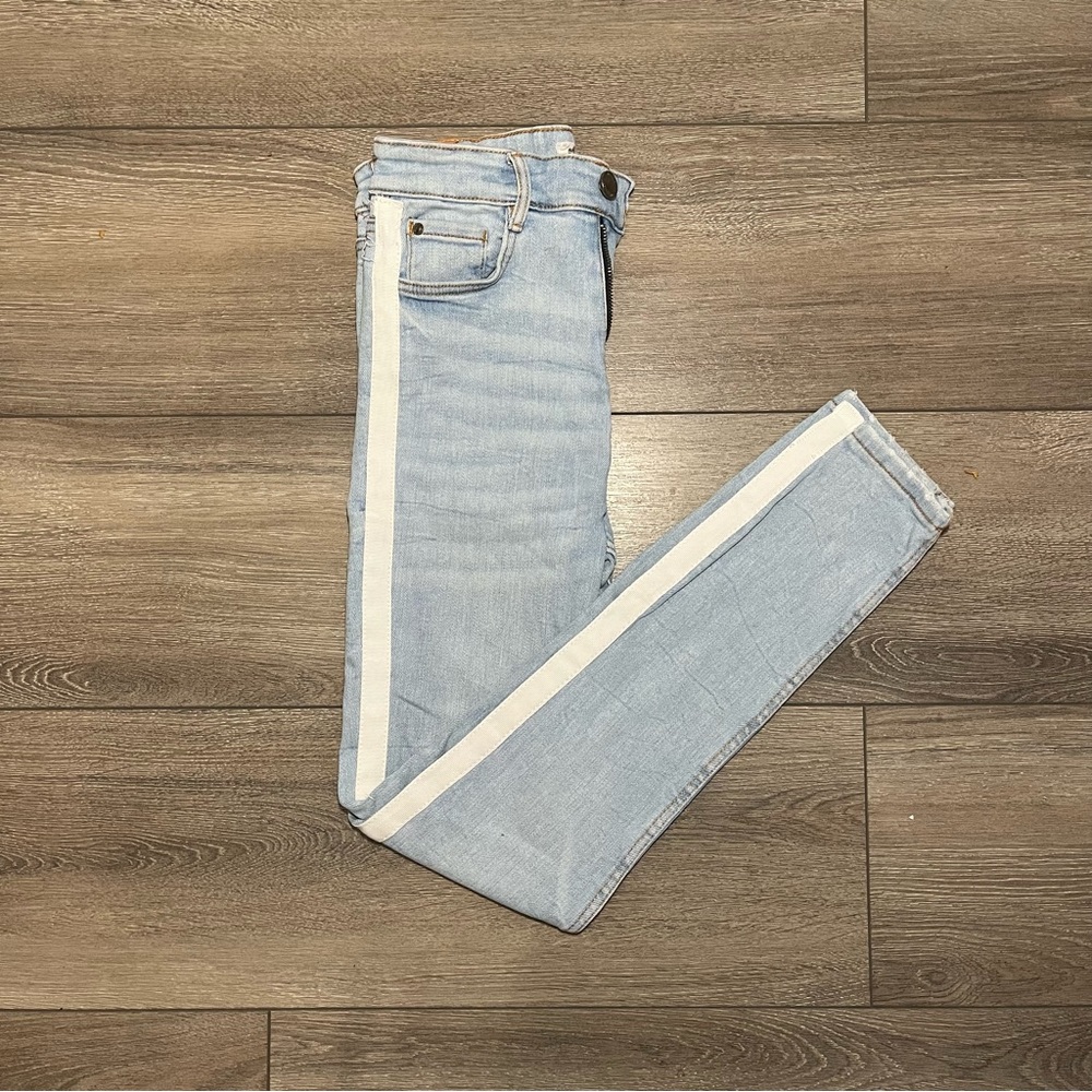 Zara skinny jeans stripped
